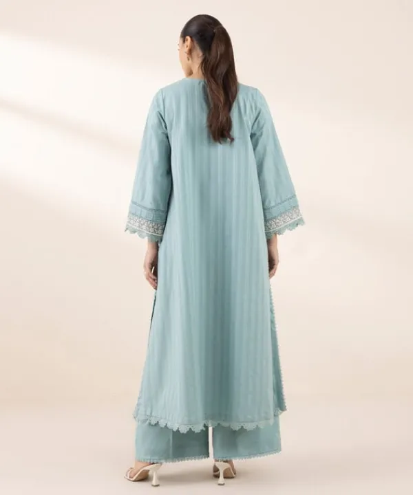 Discount Sapphire Embroidered Dobby Shirt Blue