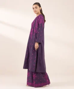 New Sapphire Embroidered Dobby Shirt Purple