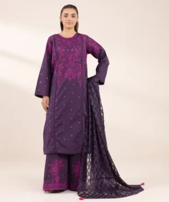 New Sapphire Embroidered Dobby Shirt Purple