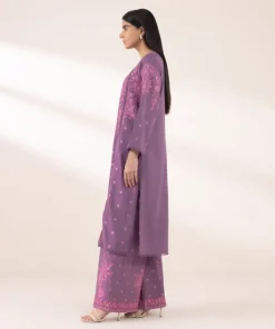 Clearance Sapphire Embroidered Dobby Shirt Purple