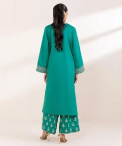Online Sapphire Embroidered Dobby Shirt Green