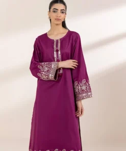 New Sapphire Embroidered Dobby Shirt Magenta