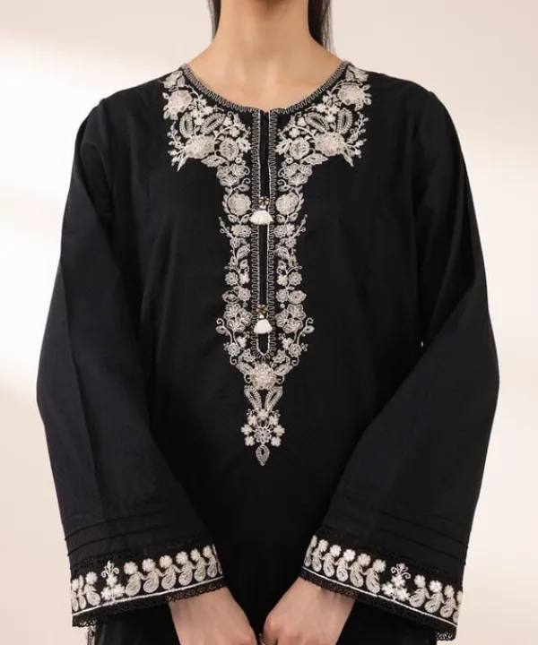Hot Sapphire Embroidered Dobby Shirt