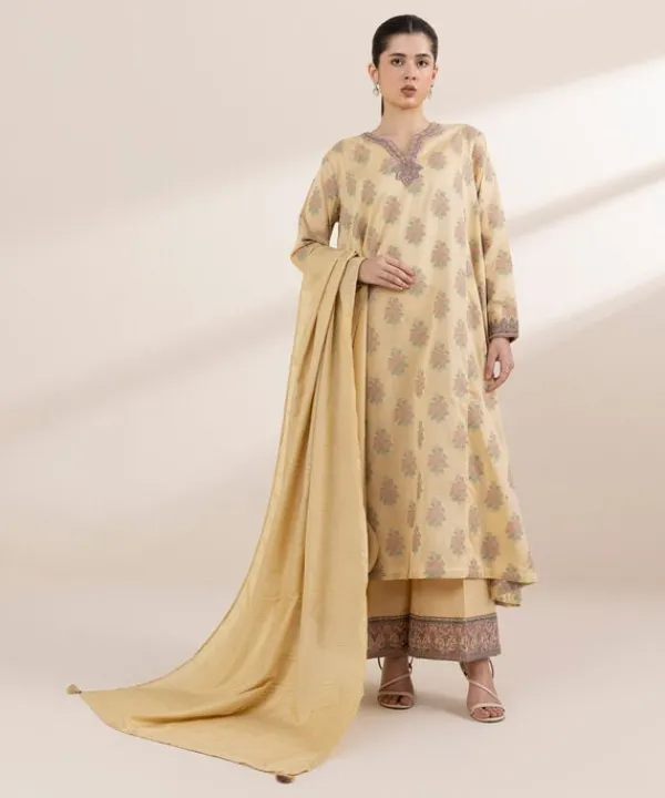 Fashion Sapphire Embroidered Jacquard Shirt