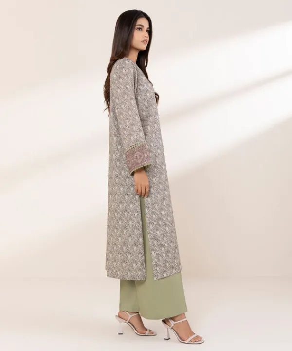 Discount Sapphire Embroidered Lawn Shirt Green