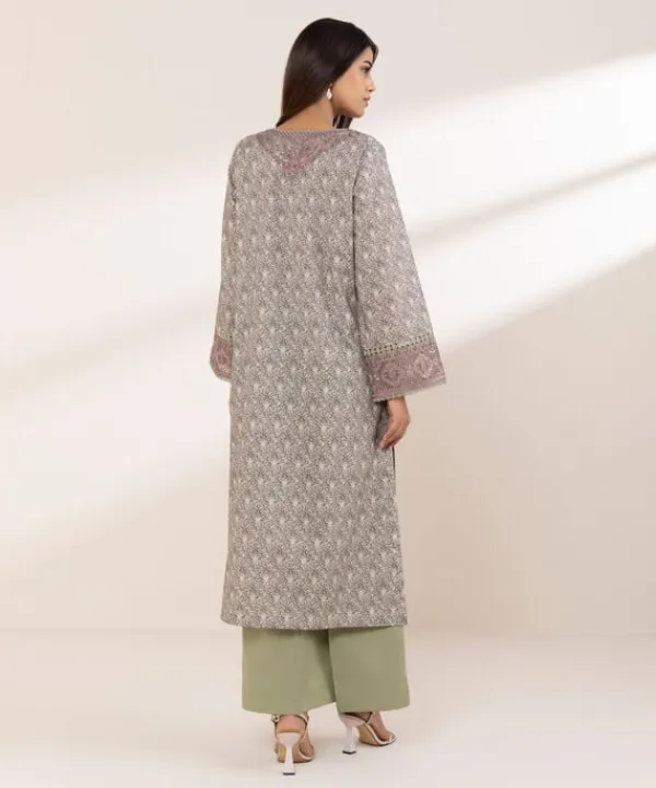 Discount Sapphire Embroidered Lawn Shirt Green