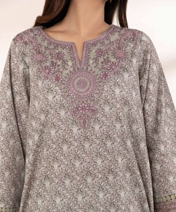 Discount Sapphire Embroidered Lawn Shirt Green