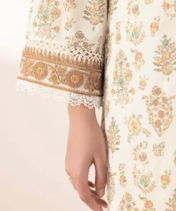 Best Sapphire Embroidered Lawn Shirt Beige