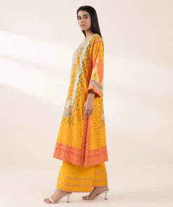 Online Sapphire Embroidered Lawn Shirt Yellow