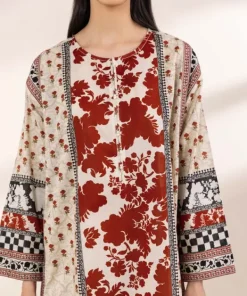 Clearance Sapphire Embroidered Lawn Shirt Beige