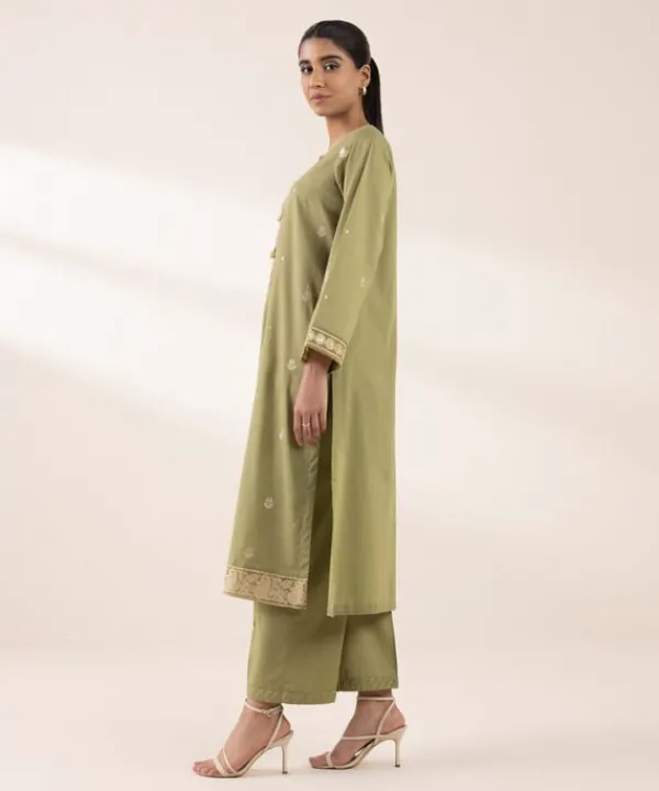 New Sapphire Embroidered Lawn Shirt Green