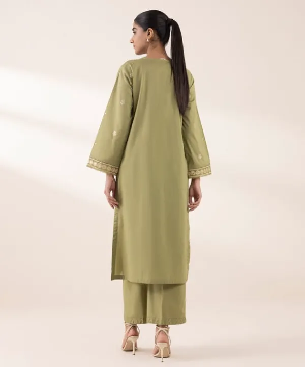 New Sapphire Embroidered Lawn Shirt Green