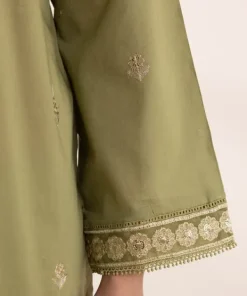 New Sapphire Embroidered Lawn Shirt Green