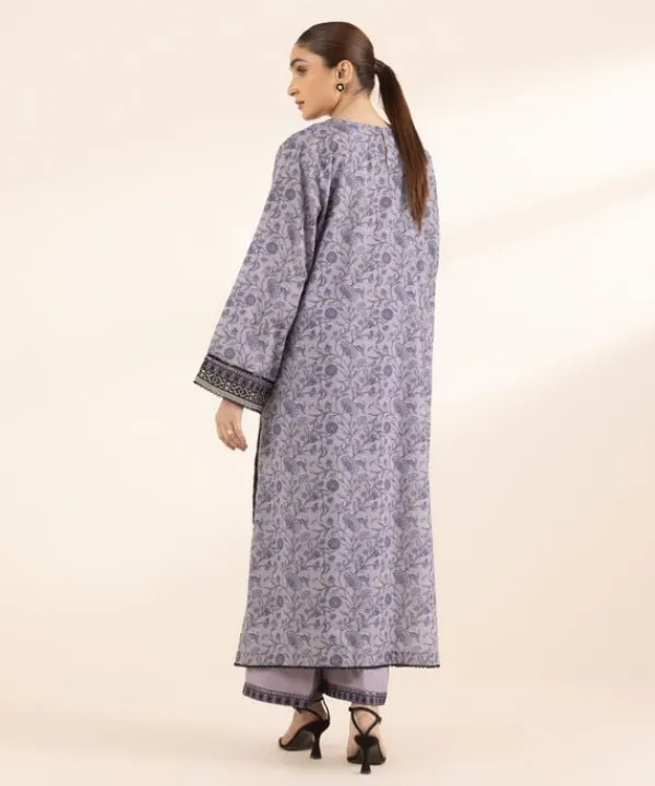 Outlet Sapphire Embroidered Lawn Shirt Purple