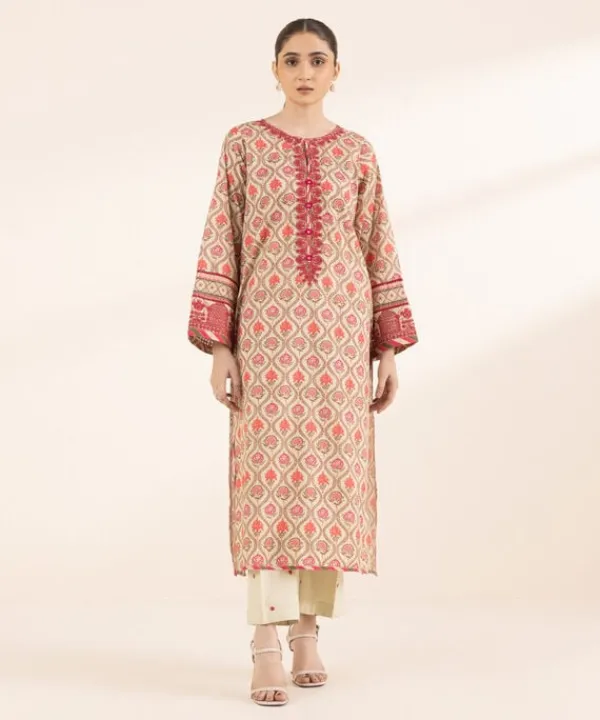 Sale Sapphire Embroidered Lawn Shirt Pink
