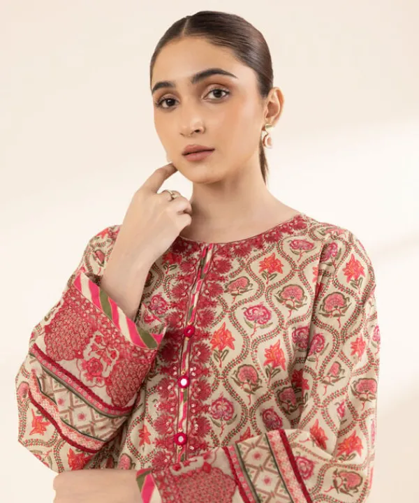 Sale Sapphire Embroidered Lawn Shirt Pink