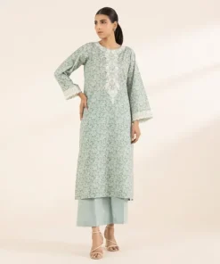 Outlet Sapphire Embroidered Lawn Shirt Ice Blue