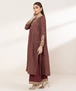Clearance Sapphire Embroidered Lawn Shirt Maroon