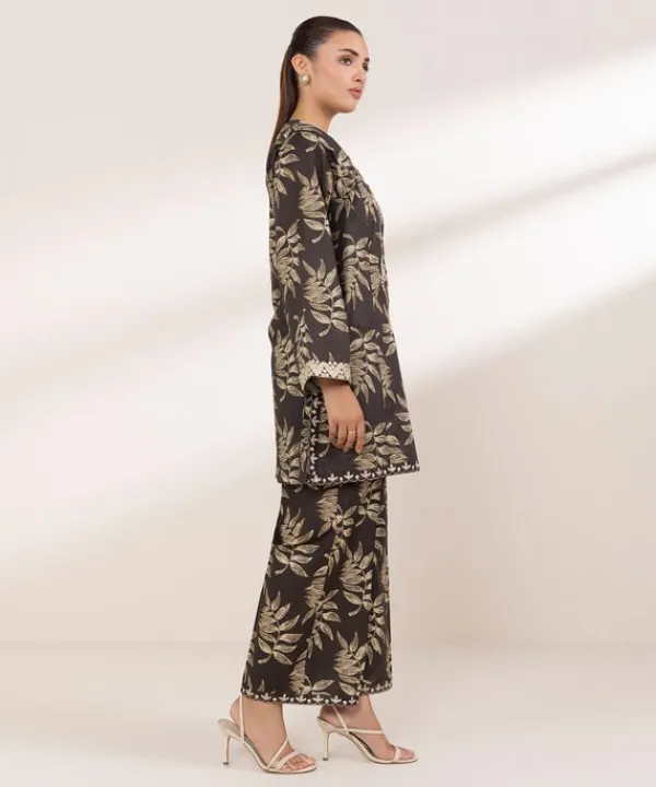 Fashion Sapphire Embroidered Lawn Shirt