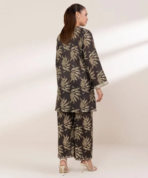 Fashion Sapphire Embroidered Lawn Shirt