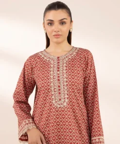 Fashion Sapphire Embroidered Lawn Shirt
