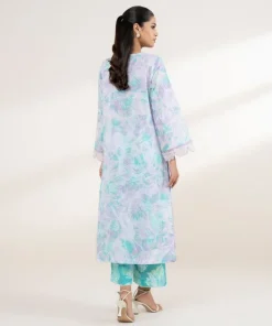 Hot Sapphire Embroidered Lawn Shirt