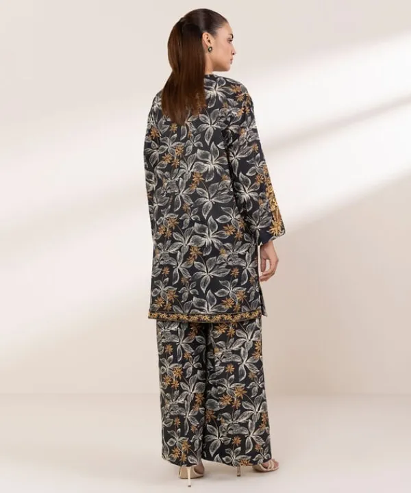 Hot Sapphire Embroidered Lawn Shirt