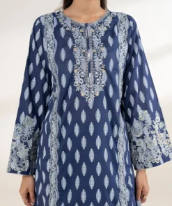 Fashion Sapphire Embroidered Lawn Shirt