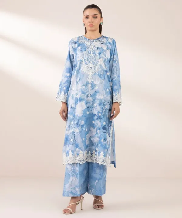 Discount Sapphire Embroidered Lawn Shirt