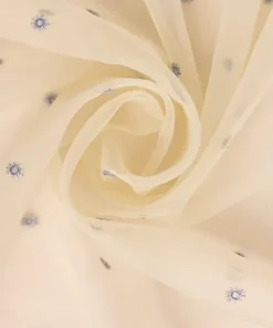 Sale Sapphire Embroidered Organza Dupatta Beige