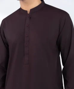 Discount Sapphire Embroidered Viscose Blended Suit - Slim Fit Maroon