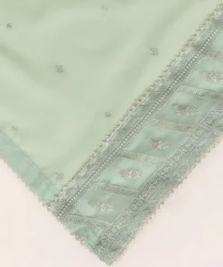 Best Sapphire Embroidered Voile Dupatta Mint Green