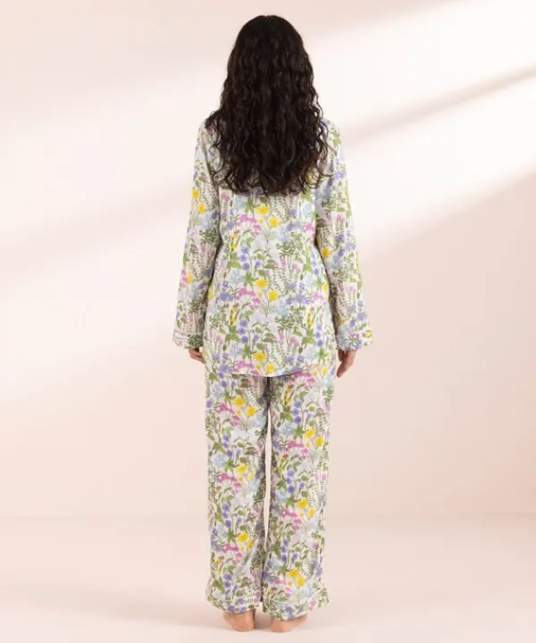 Outlet Sapphire Floral Print Woven PJ Set Multi