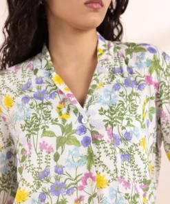 Outlet Sapphire Floral Print Woven PJ Set Multi