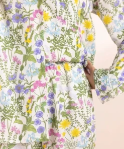 Outlet Sapphire Floral Print Woven PJ Set Multi