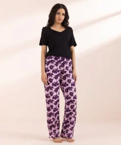New Sapphire Floral Print Woven Trousers Pink