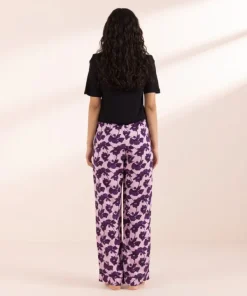 New Sapphire Floral Print Woven Trousers Pink