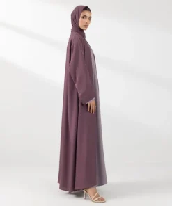 Online Sapphire Front Open Abaya Set Mauve