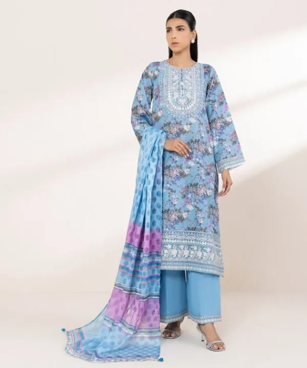 Outlet Sapphire Jacquard Dupatta Blue