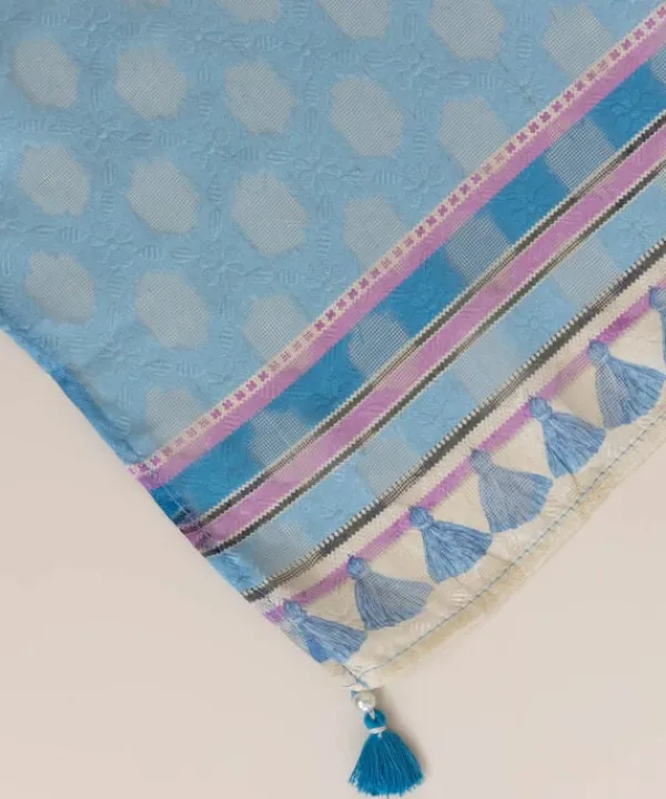 Outlet Sapphire Jacquard Dupatta Blue