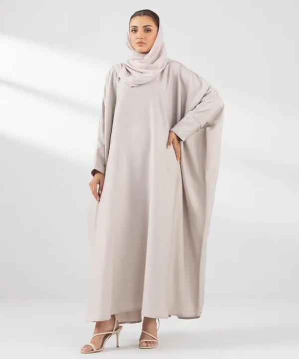 Clearance Sapphire Kaftan Abaya Set Off White