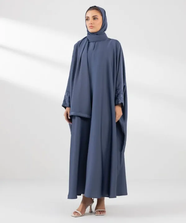Outlet Sapphire Kaftan Abaya Set Blue