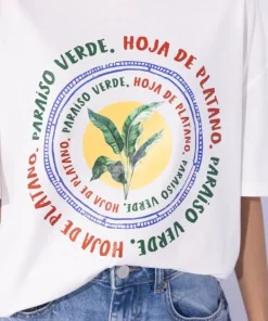 Online Sapphire Loose Fit Graphic T-Shirt White