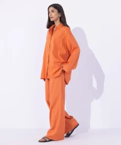 Best Sapphire Loose-Fit Button Through Shirt Rust