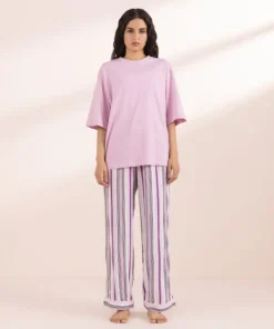 Online Sapphire Oversized Jersey T-Shirt Pink