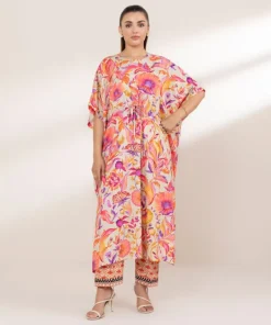 New Sapphire Printed Arabic Lawn Kaftan