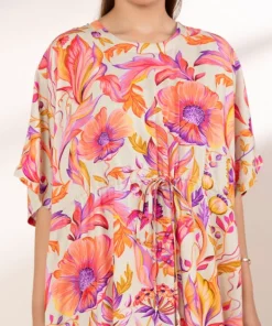 New Sapphire Printed Arabic Lawn Kaftan