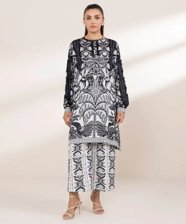 Best Sapphire Printed Arabic Lawn Shirt