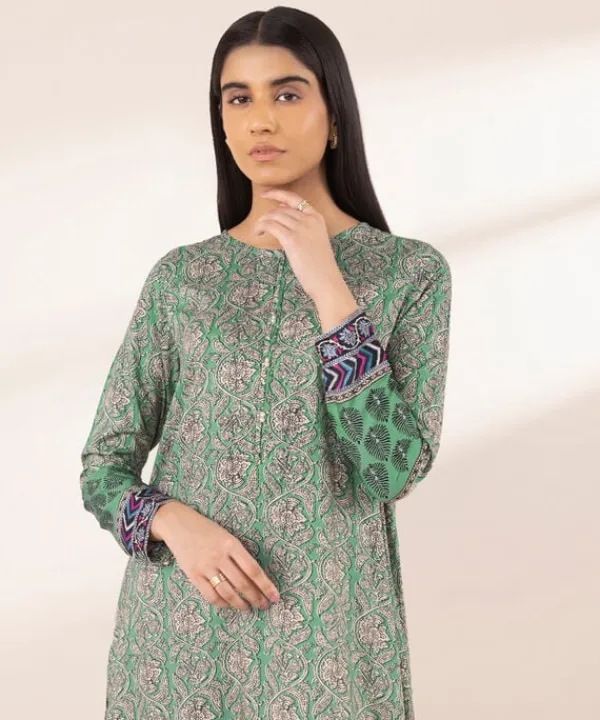 Sale Sapphire Printed Arabic Lawn Shirt