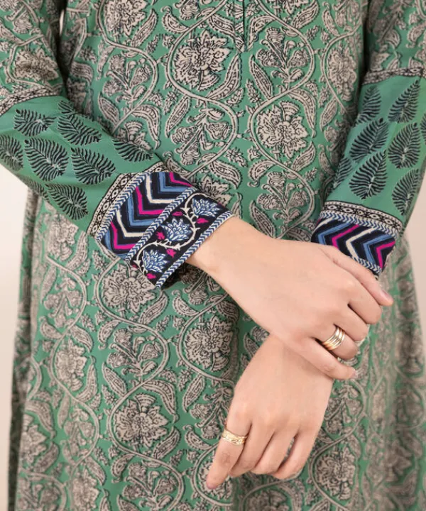 Sale Sapphire Printed Arabic Lawn Shirt